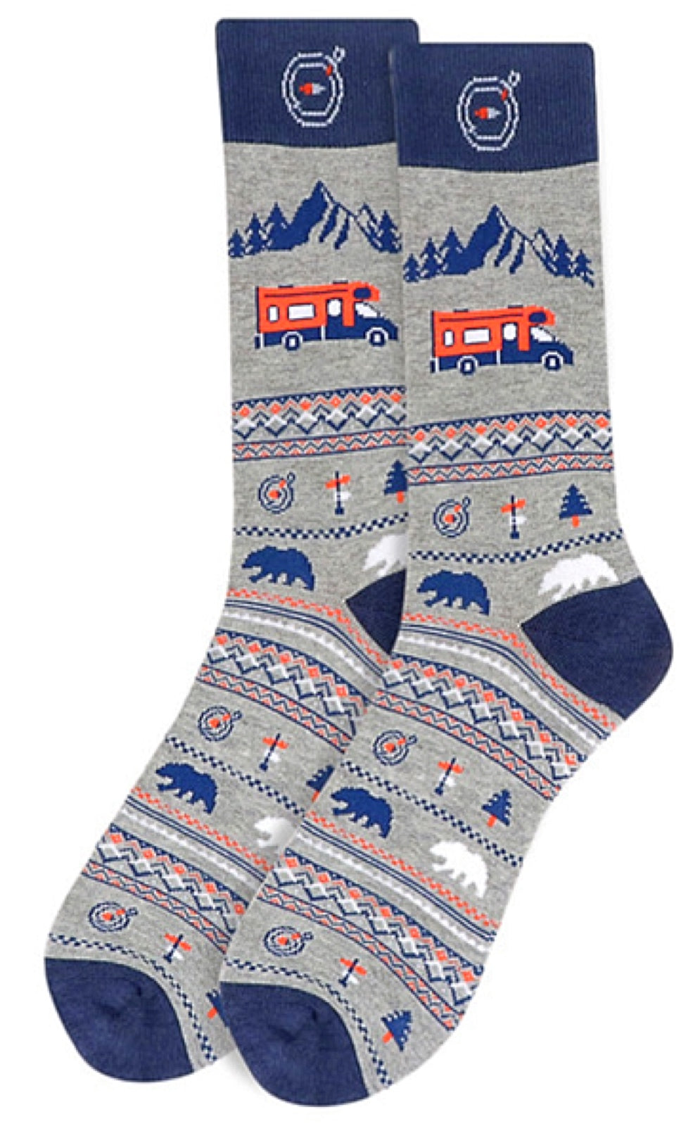 PARQUET BRAND Mens ROAD TRIP Socks - Novelty Socks for Less