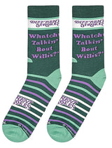 DIFF’RENT STROKES TV SHOWMEN’S SOCKS ARNOLD JACKSON ‘WHATCHU TALKIN’ BOUT WILLIS?’ - Novelty Socks for Less