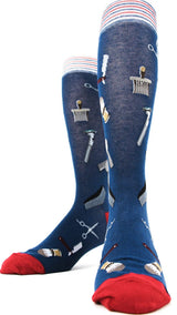 FOOT TRAFFIC Brand Mens BARBER SHOP Socks - Novelty Socks for Less