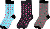 PARQUET BRAND MEN’S PINK FLAMINGOS SOCKS (CHOOSE COLOR) - Novelty Socks for Less