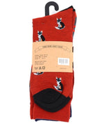 PARQUET BRAND Men’s 3 Pair Of Socks OCTOPUS, CATS - Novelty Socks for Less