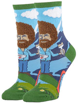 BOB ROSS Ladies ‘LET’S GET CRAZY’ Socks ‘OOOH YEAH Brand - Novelty Socks for Less