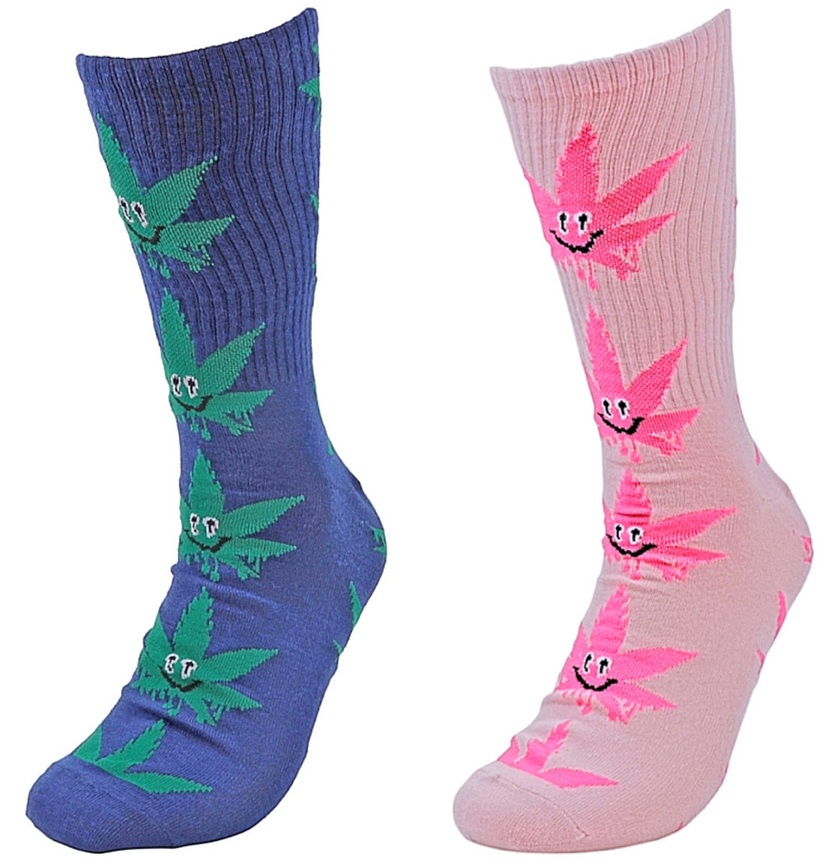 PARQUET Brand Men’s HAPPY POT MARIJUANA Socks (CHOOSE COLOR) - Novelty Socks for Less