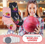 FOOZYS Brand LADIES 2 PAIR OF BOWLING SOCKS - Novelty Socks for Less