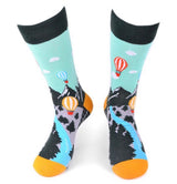 PARQUET BRAND Mens HOT AIR BALLOON Socks - Novelty Socks for Less