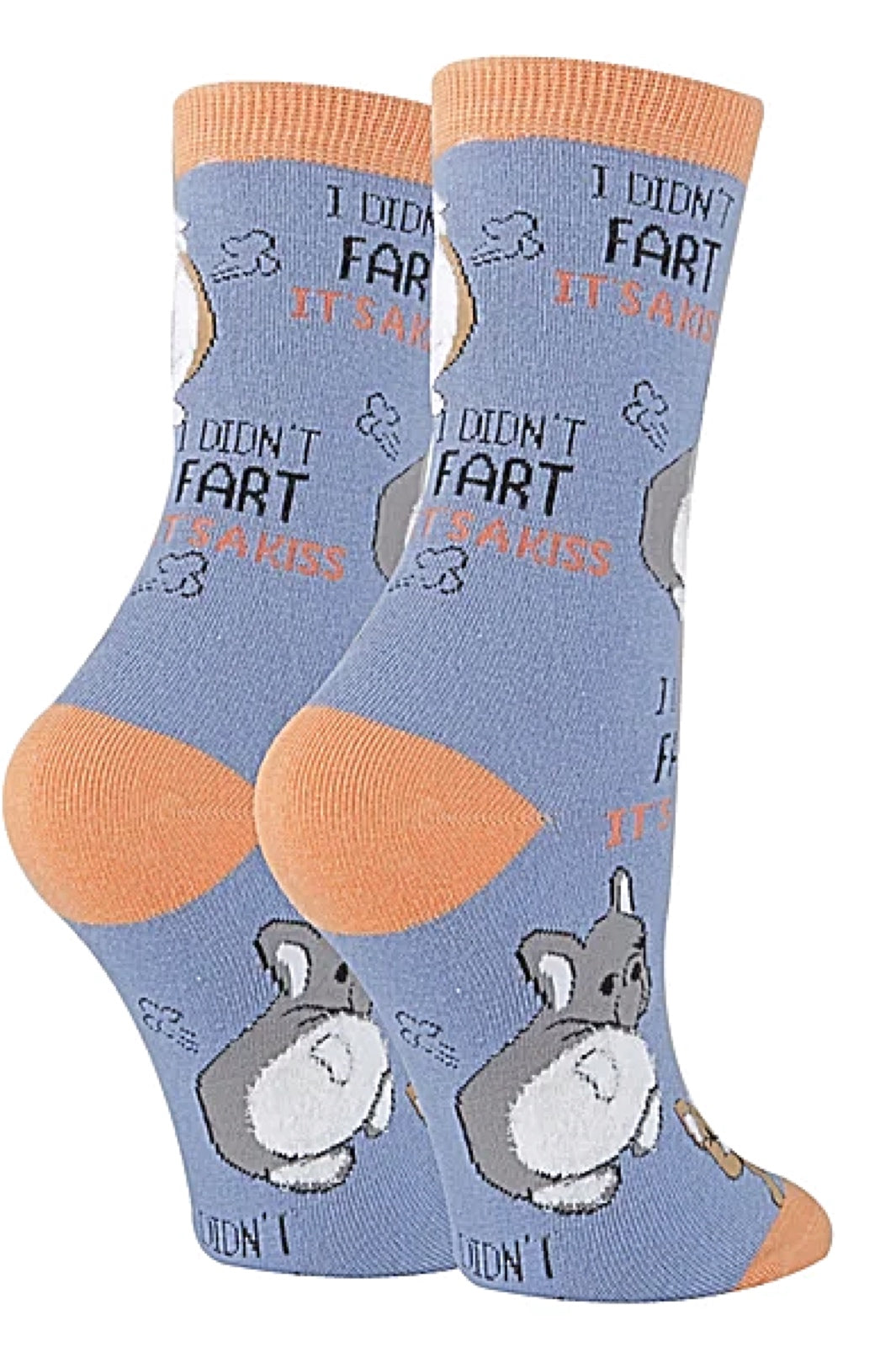 OOOH YEAH Brand Ladies DOG Socks ‘I DIDN’T FART IT’S A KISS’ - Novelty Socks for Less