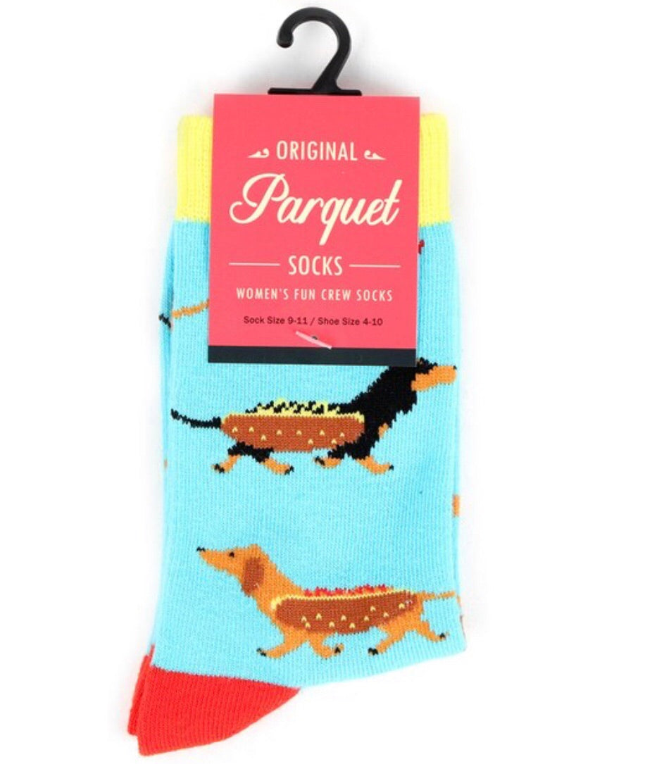 Parquet Brand Ladies DACHSHUND DOGS Socks - Novelty Socks for Less