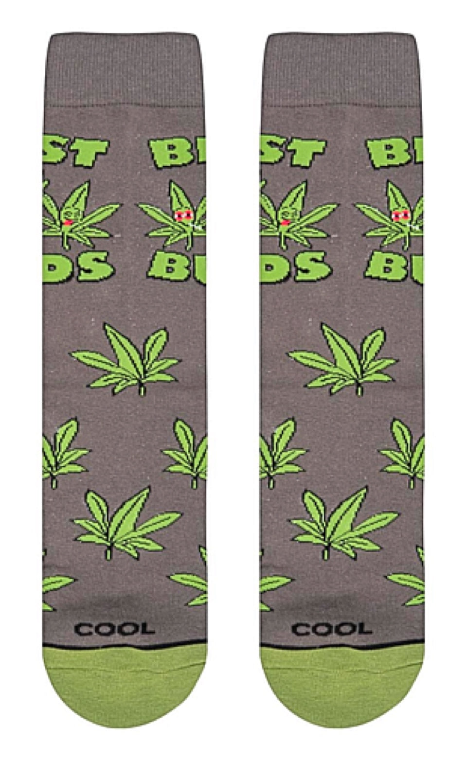 COOL SOCKS BRAND MEN’S MARIJUANA SOCKS ‘BEST BUDS’ - Novelty Socks for Less