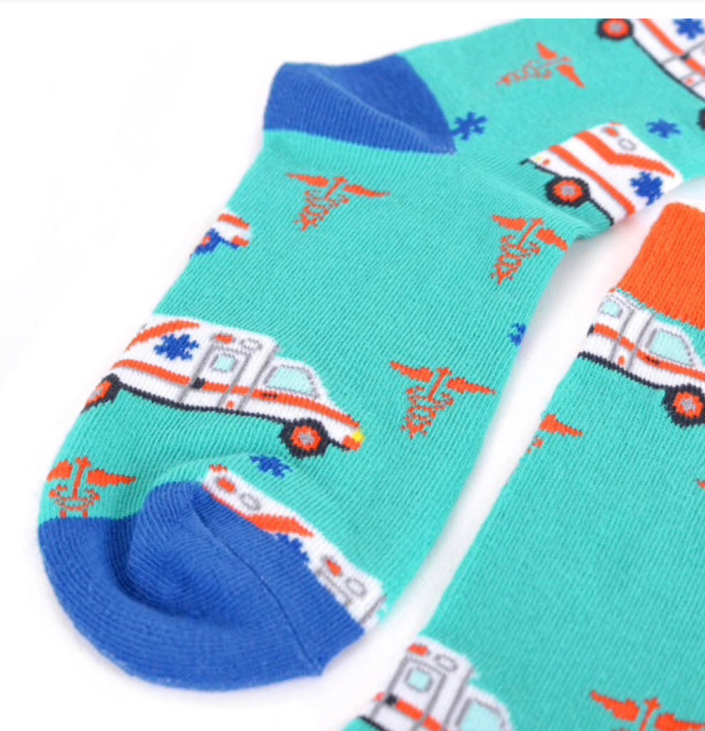 PARQUET Ladies AMBULANCE/EMT Socks - Novelty Socks for Less