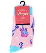 PARQUET BRAND Ladies GUITAR Socks - Novelty Socks for Less