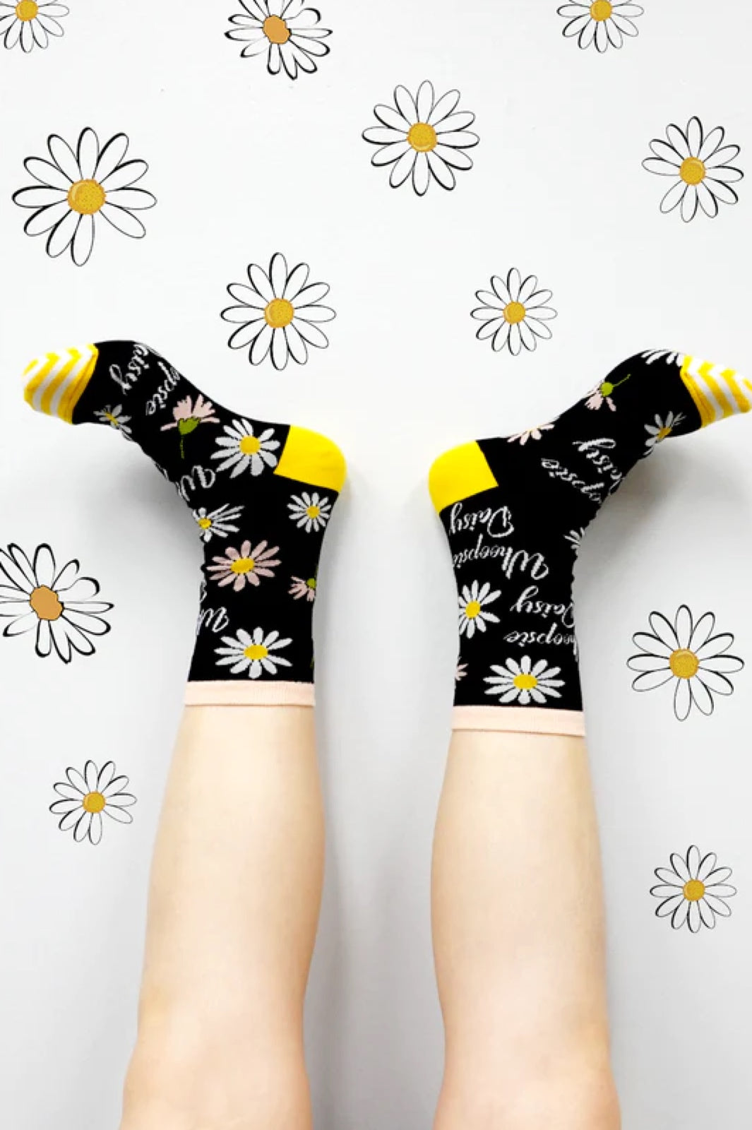 OOOH YEAH Brand Ladies DAISY Socks ‘WHOOPSIE DAISY’ - Novelty Socks for Less
