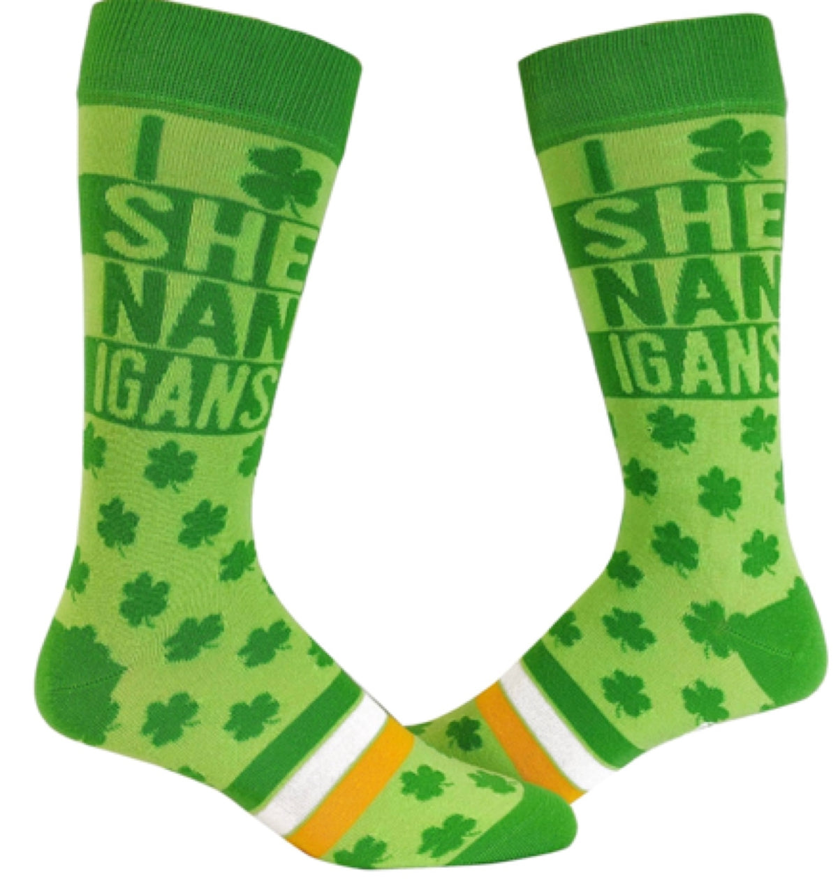 CRAZY DOG BRAND LADIES ST. PATRICK’S DAY SOCKS ‘I LOVE SHENANIGANS’ - Novelty Socks for Less