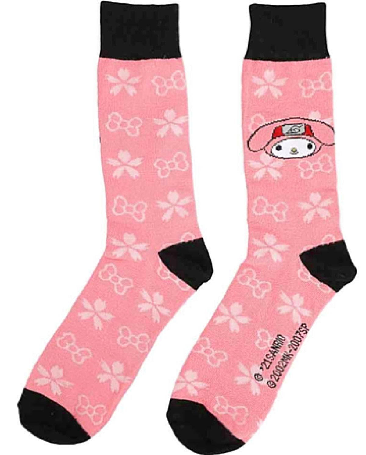SANRIO X NARUTO Men’s 5 Pair Crew Socks BIOWORLD Brand - Novelty Socks for Less