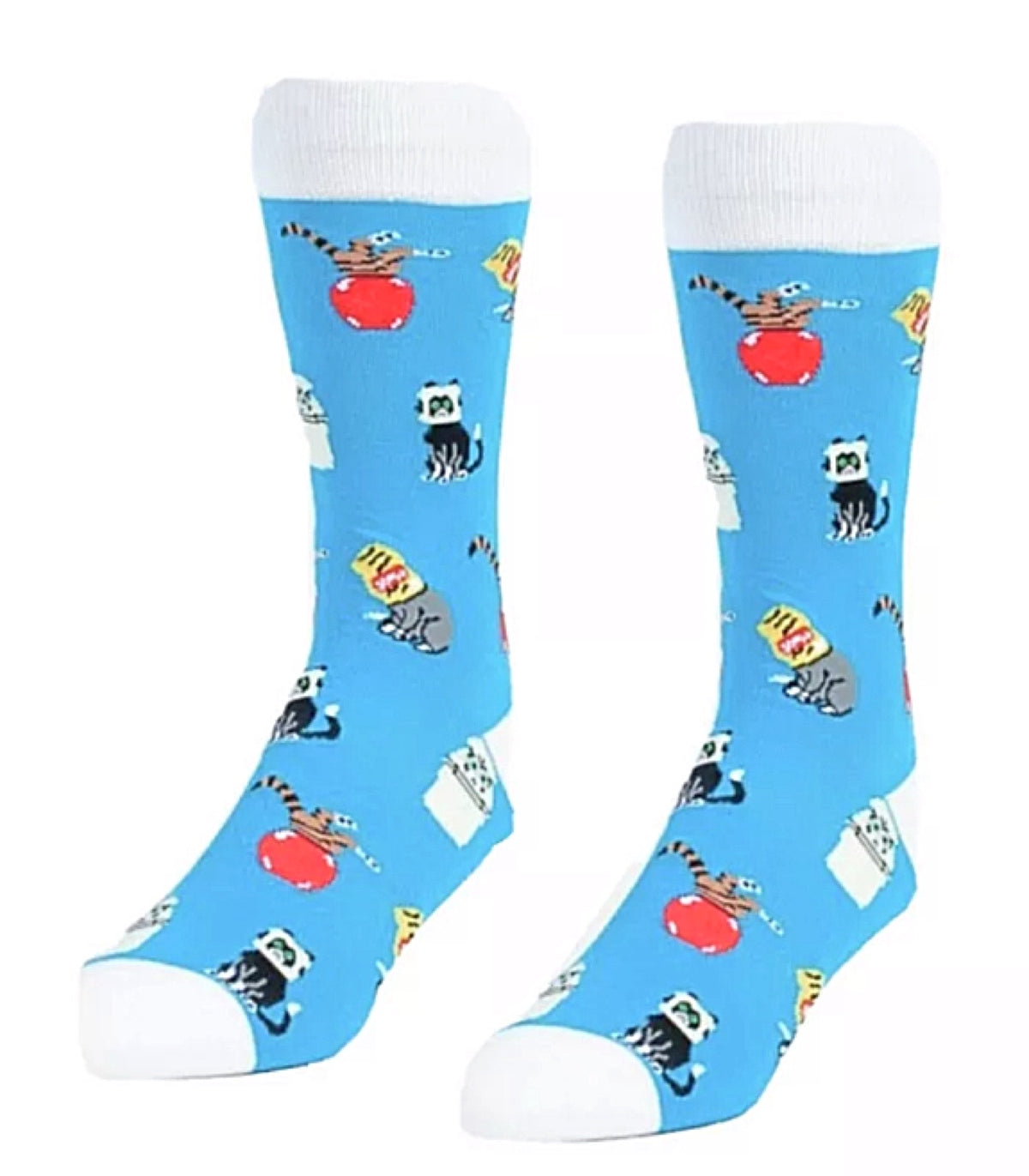 HEADLINE Brand Unisex Socks STUCK CATS Size L/XL - Novelty Socks for Less