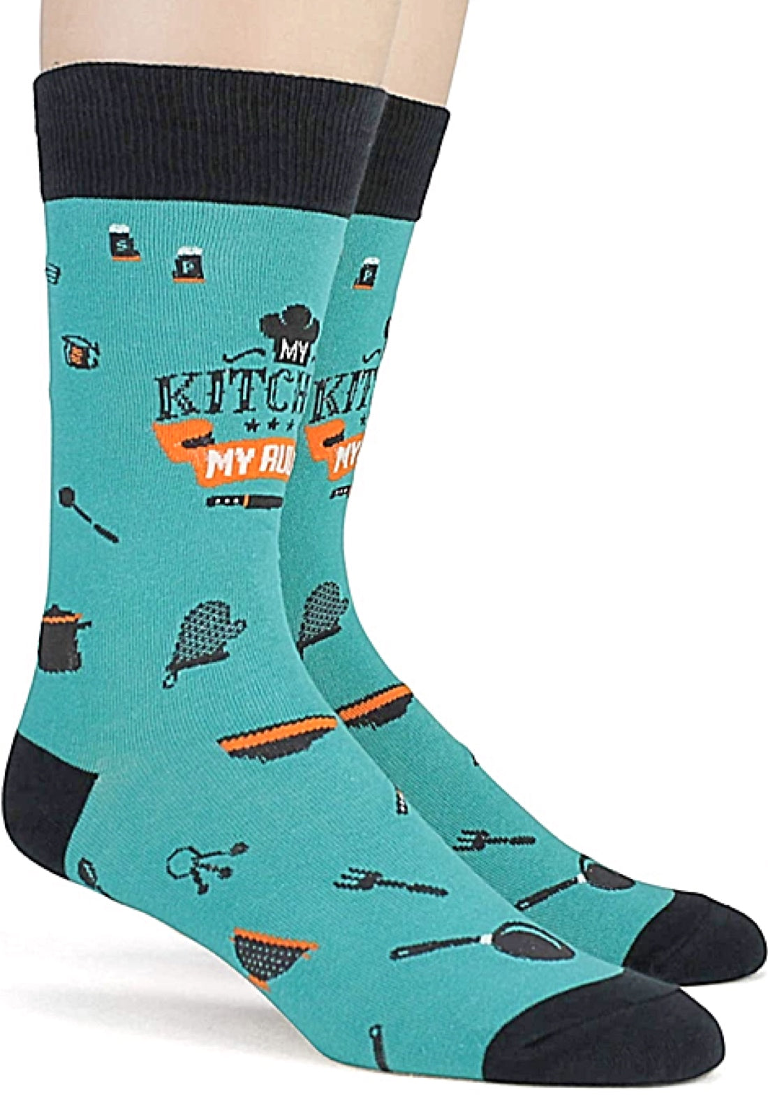 FOOT TRAFFIC Mens MY KITCHEN MY RULES Socks - Novelty Socks for Less