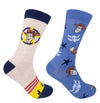 Disney’s TOY STORY 4 Men’s 2 Pair Socks SHERIFF WOODY & BULLSEYE - Novelty Socks for Less