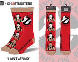 GHOSTBUSTERS MEN’S SOCKS ‘I AIN’T AFRAID OF NO GHOST’ ODD SOX BRAND - Novelty Socks for Less