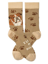 PRIMITIVES BY KATHY Unisex Socks ‘I LOVE MY BULLDOG’ - Novelty Socks for Less