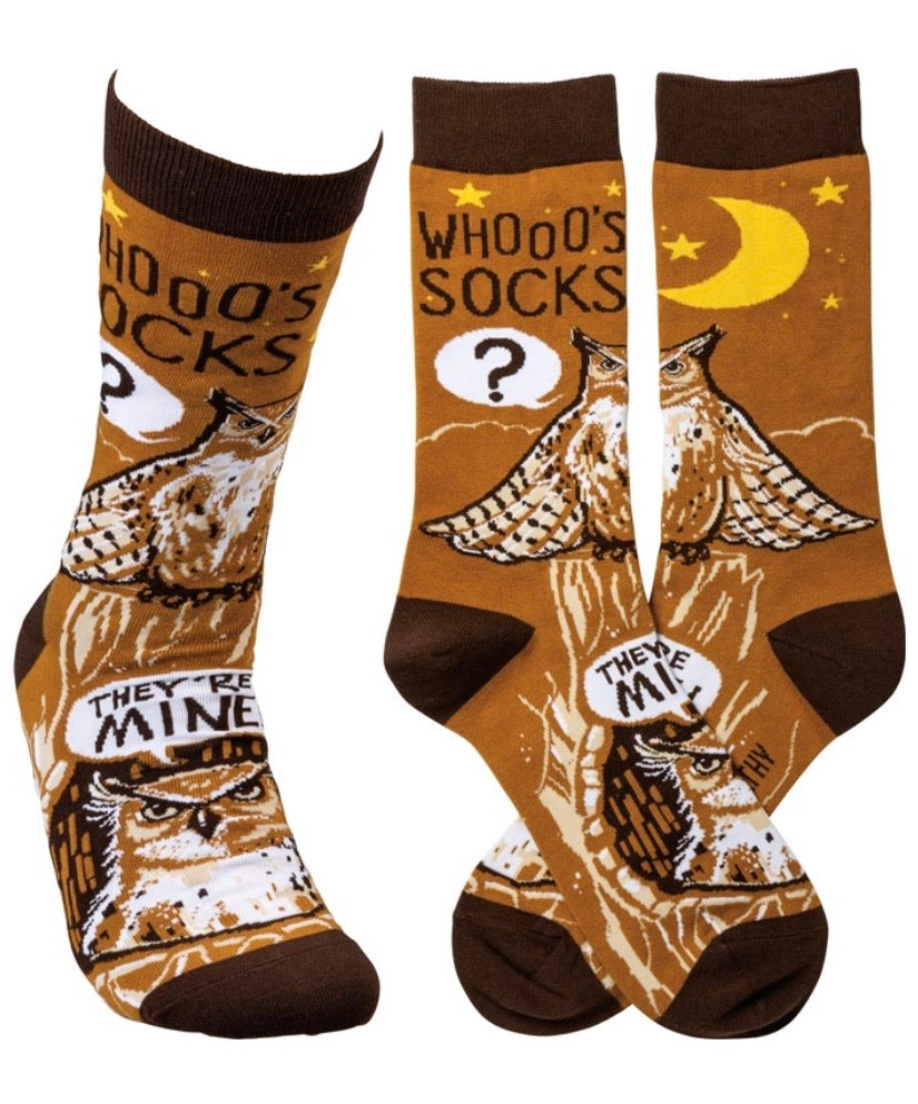 PRIMITIVES BY KATHY‘WHOOOS SOCKS’ WITH OWL - Novelty Socks for Less