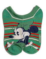 DISNEY MICKEY & MINNIE Ladies 6 Pair Of CHRISTMAS No Show Socks - Novelty Socks for Less