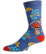 OOOH YEAH Brand Men’s MUSHROOM Socks ‘LET THAT SHIITAKE GO’ - Novelty Socks for Less