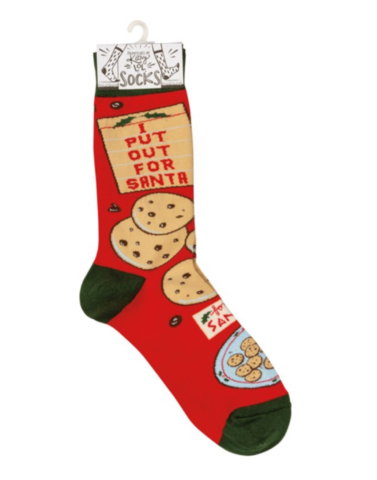 PRIMITIVES BY KATHY Unisex CHRISTMAS COOKIES Socks ‘I PUT OUT FOR SANTA’ - Novelty Socks for Less