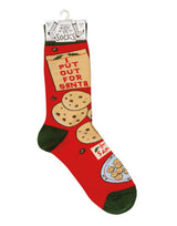 PRIMITIVES BY KATHY Unisex CHRISTMAS COOKIES Socks ‘I PUT OUT FOR SANTA’ - Novelty Socks for Less