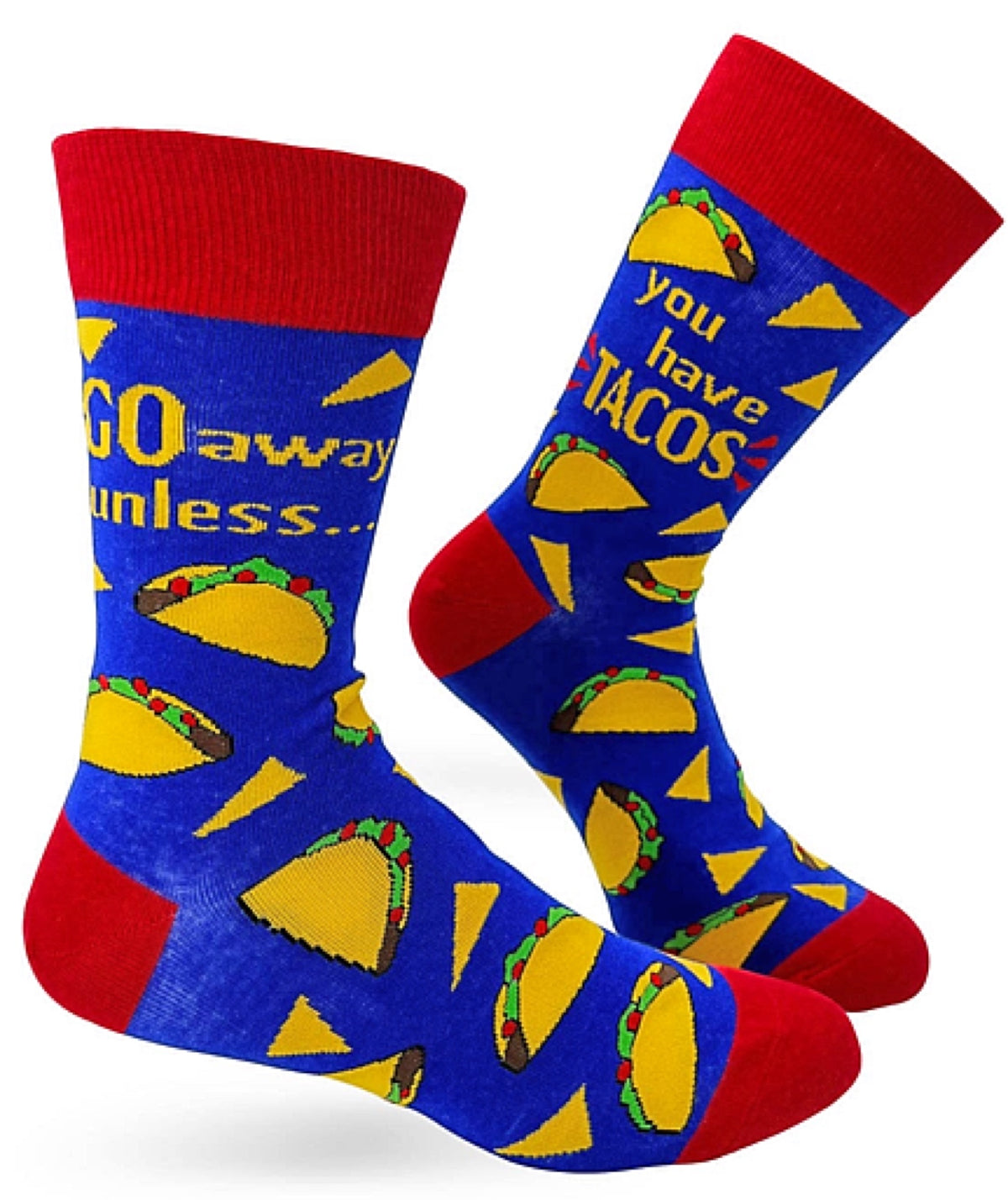 FABDAZ BRAND MEN’S GO AWAY UNLESS YOU HAVE TACOS SOCKS - Novelty Socks for Less
