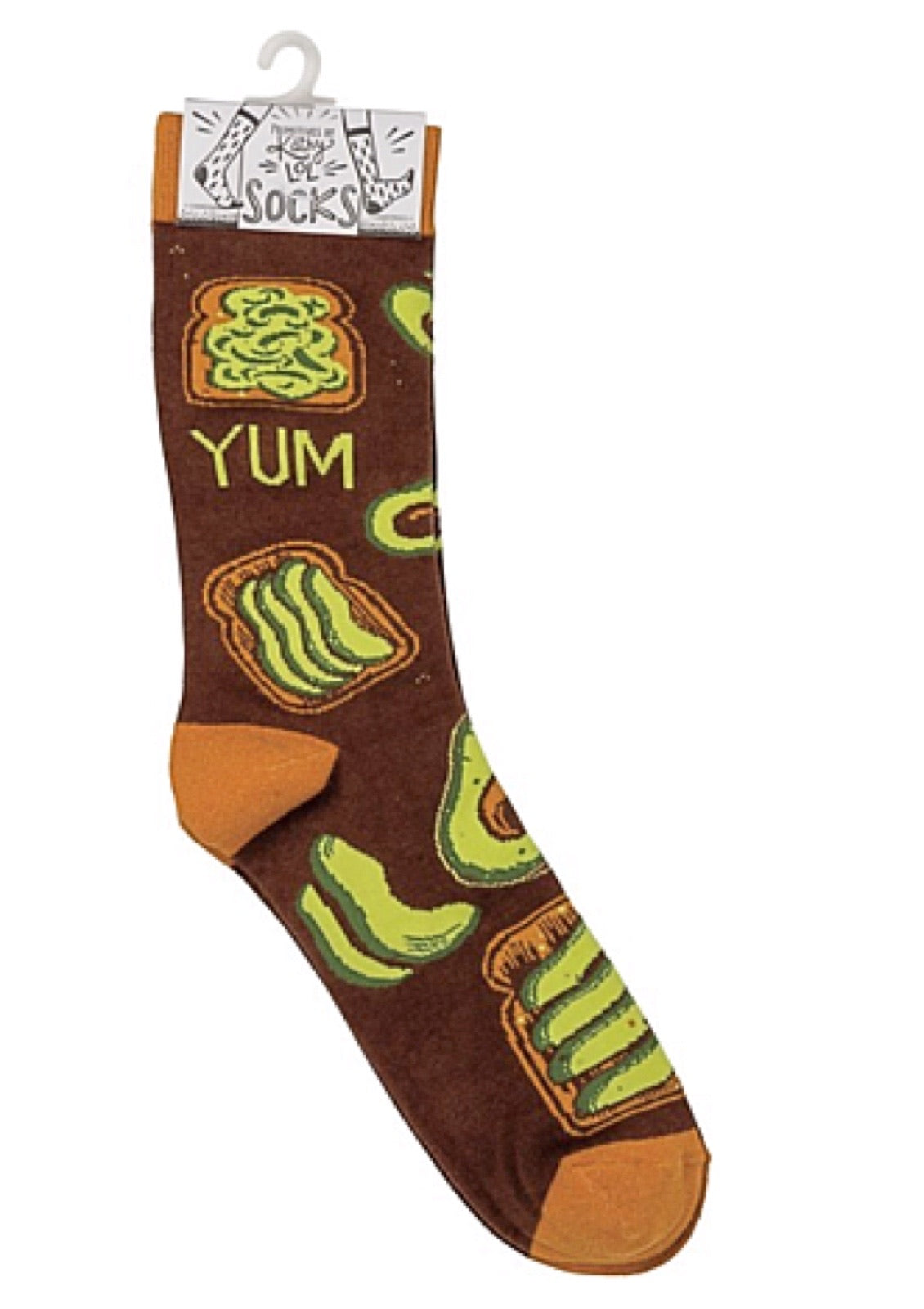 PRIMITIVES BY KATHY Unisex AVOCADO TOAST SOCKS - Novelty Socks for Less
