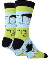 OOOH GEEZ MENS OSTRICH ‘NOT GONNA HAPPEN’ NOPE. - Novelty Socks for Less