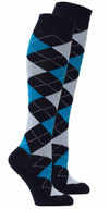 SOCKS N SOCKS Brand Ladies ARGYLE PATTERN Knee High Socks - Novelty Socks for Less