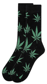 PARQUET BRAND Men's MARIJUANA POT LEAF WEED Socks (CHOOSE COLOR) - Novelty Socks for Less