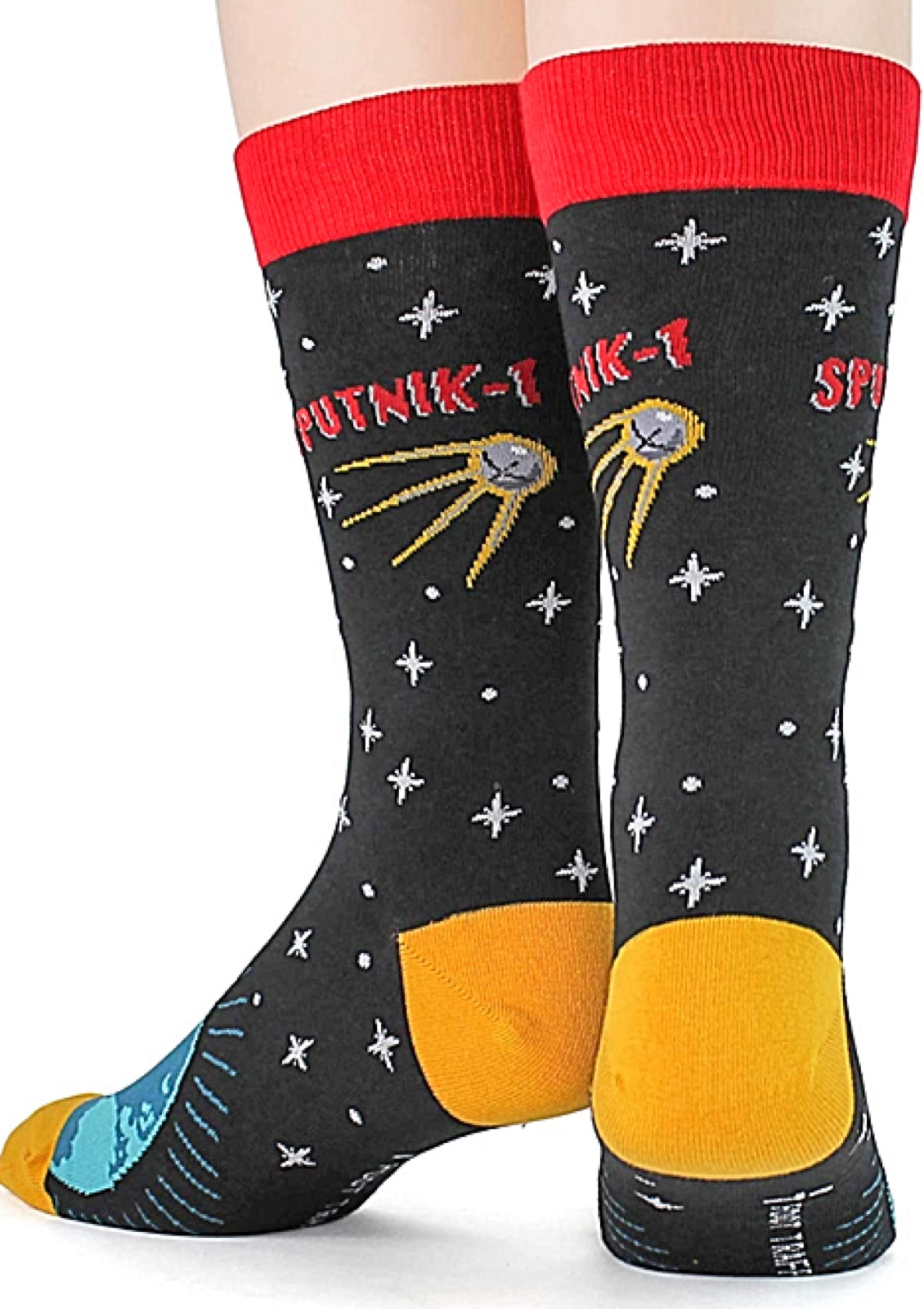 FOOT TRAFFIC Brand Mens SPUTNIK-1 Socks - Novelty Socks for Less