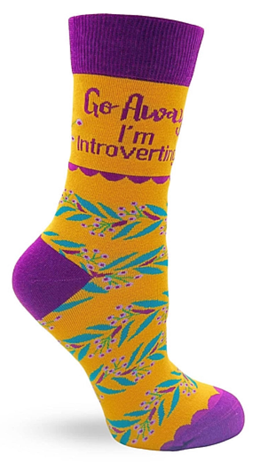 FABDAZ BRAND LADIES ‘GO AWAY I’M INTROVERTING’ SOCKS - Novelty Socks for Less