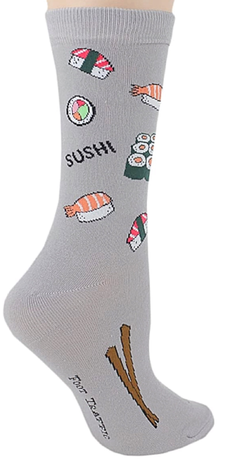 FOOT TRAFFIC BRAND LADIES SUSHI SOCKS - Novelty Socks for Less