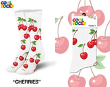COOL SOCKS Brand Ladies CHERRY Socks ‘CHERRY ON TOP’ - Novelty Socks for Less