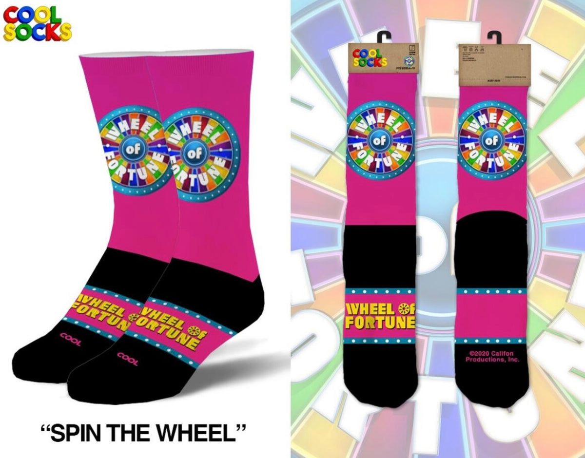 WHEEL OF FORTUNE Game Show Men’s Socks COOL SOCKS Brand - Novelty Socks for Less