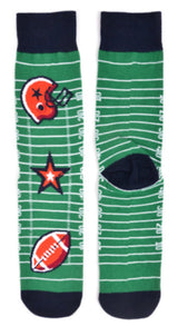 PARQUET MEN’S FOOTBALL SOCKS FOOTBALL FIELD, HELMET - Novelty Socks for Less