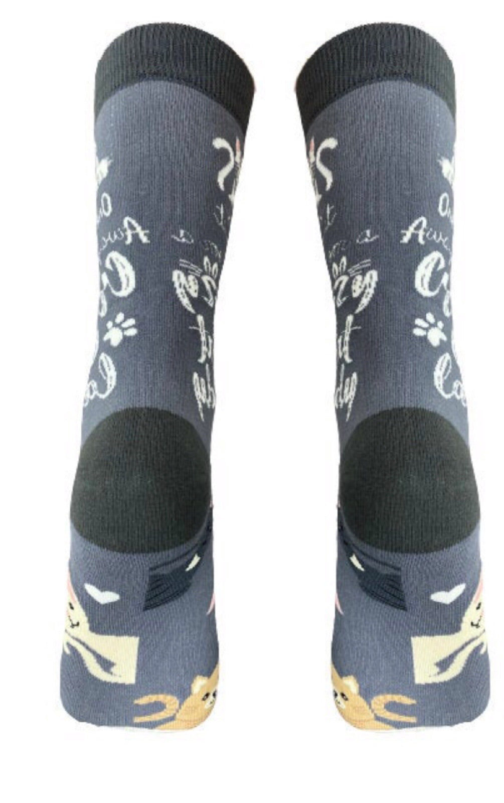 HAPPY TAILS Socks ONE CAT AWAY FROM CRAZY CAT LADY BY E&S PETS - Novelty Socks for Less