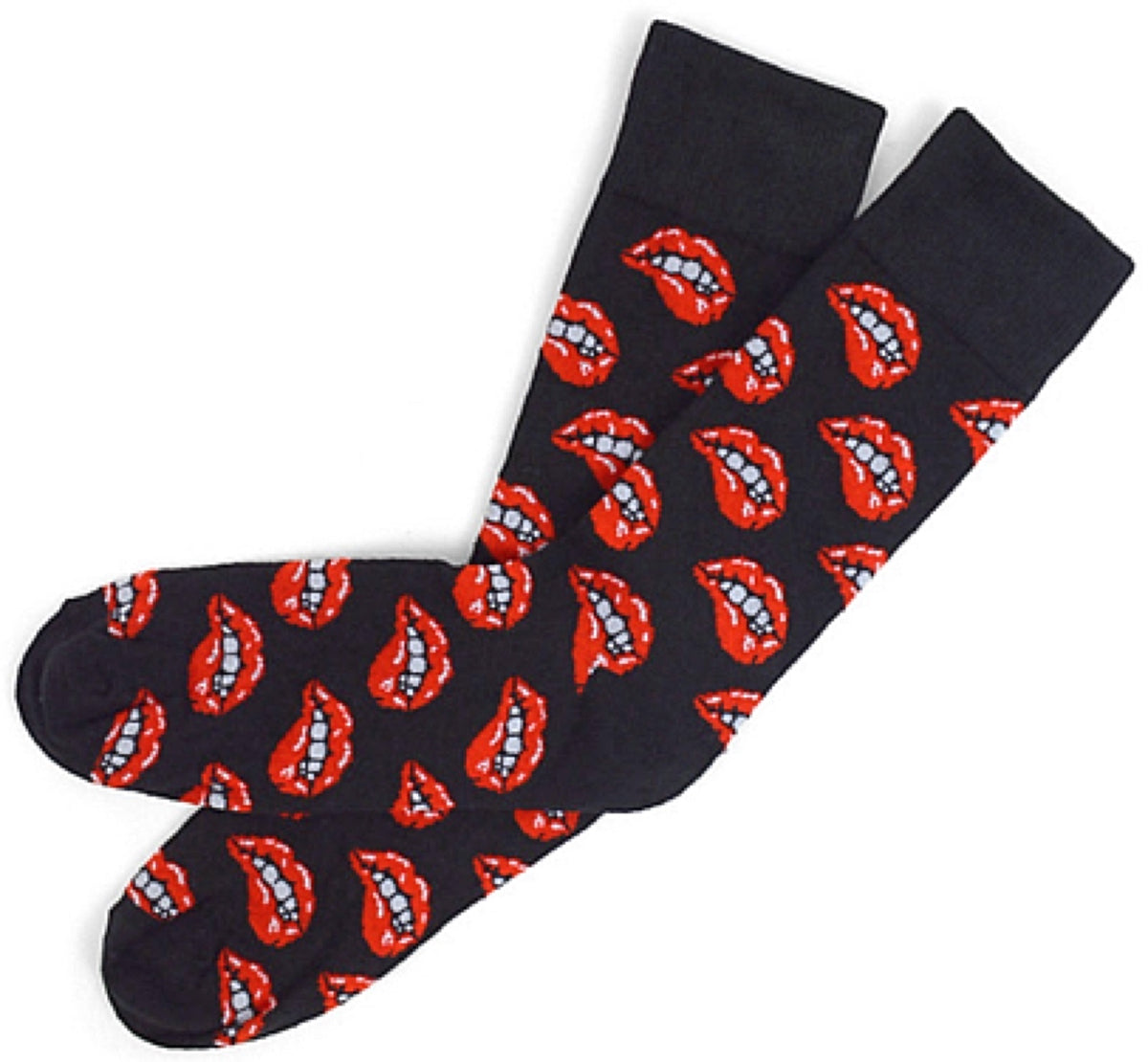 PARQUET BRAND Mens SEXY LIP BITE Socks - Novelty Socks for Less
