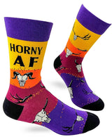 FABDAZ BRAND MEN’S HORNY AF (AS FUCK) SOCKS - Novelty Socks for Less