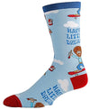 BOB ROSS Men’s ‘HAPPY LITTLE DREAMS’ Socks Oooh Yeah Brand - Novelty Socks for Less