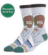 BOB ROSS Men’s ‘HUG A TREE’ Socks OOOH YEAH Brand - Novelty Socks for Less