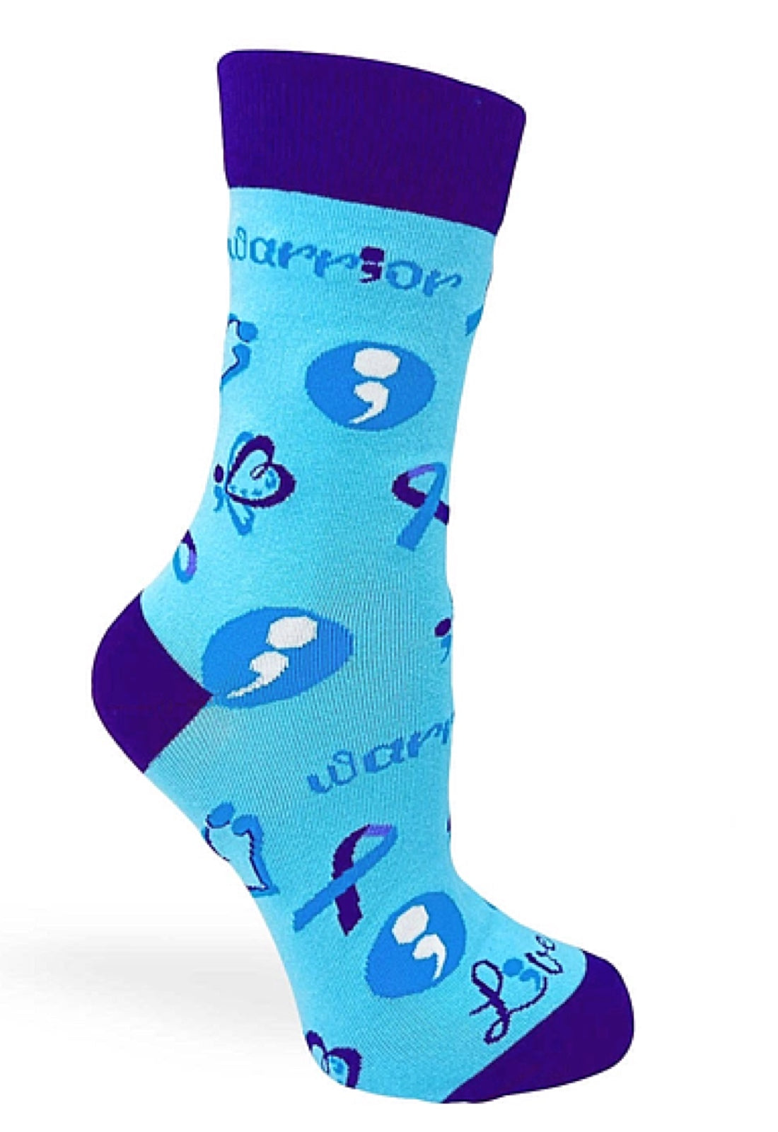 FABDAZ Brand Ladies SUICIDE PREVENTION AWARENESS Socks - Novelty Socks for Less