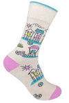 FUNATIC Unisex BEACH HOUSE DREAMS Socks MADE IN USA - Novelty Socks for Less