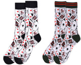 PARQUET BRAND MEN’S PLAYING CARDS POKER SOCKS (CHOOSE COLOR) - Novelty Socks for Less
