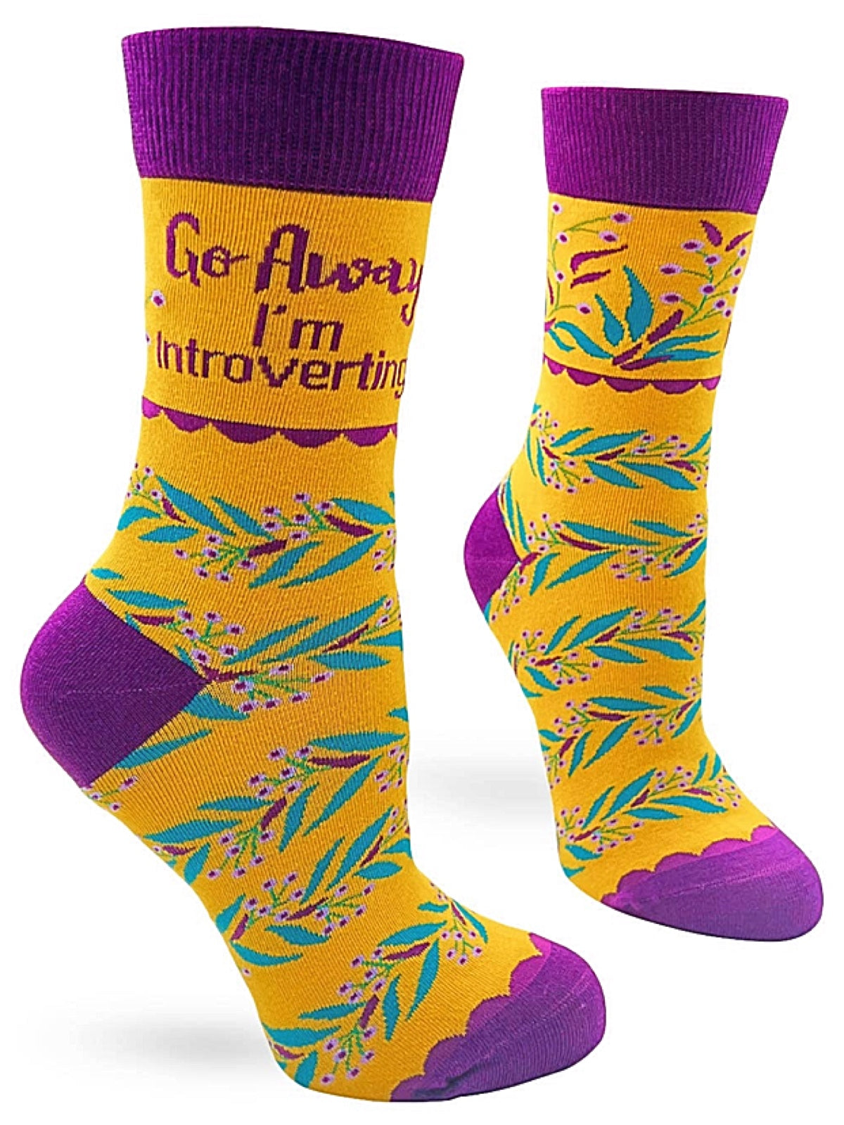 FABDAZ BRAND LADIES ‘GO AWAY I’M INTROVERTING’ SOCKS - Novelty Socks for Less