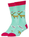OOOH YEAH Brand Men's VALENTINE'S DAY Socks With GIRAFFES ‘WANNA NECK’ - Novelty Socks for Less