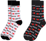 PARQUET Brand Men’s I LOVE JESUS Socks - Novelty Socks for Less