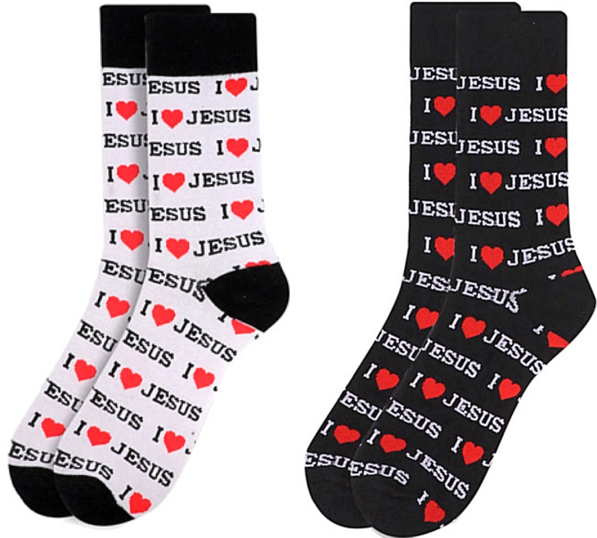 PARQUET Brand Men’s I LOVE JESUS Socks - Novelty Socks for Less